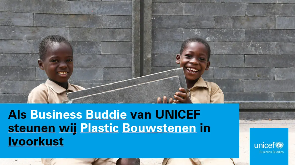 Veldkamp is onderdeel van Plastic Bricks en UNICEF Business Buddies. Twee gelukkige kinderen.